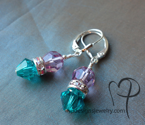 Custom Swarovski Crystal Mother's Day Earrings