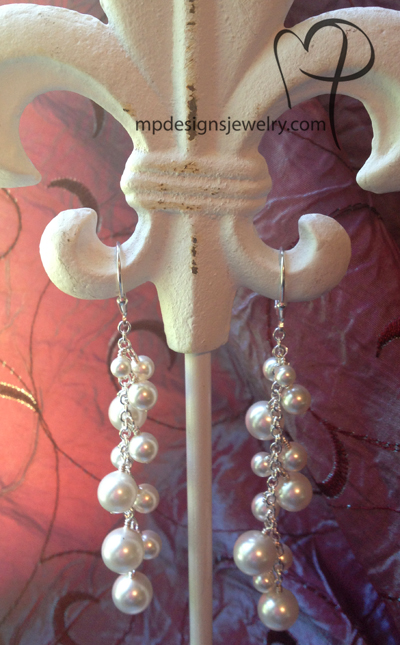 Custom Swarovski pearl Earrings