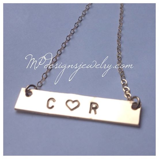 Personalized Gold Bar Necklace