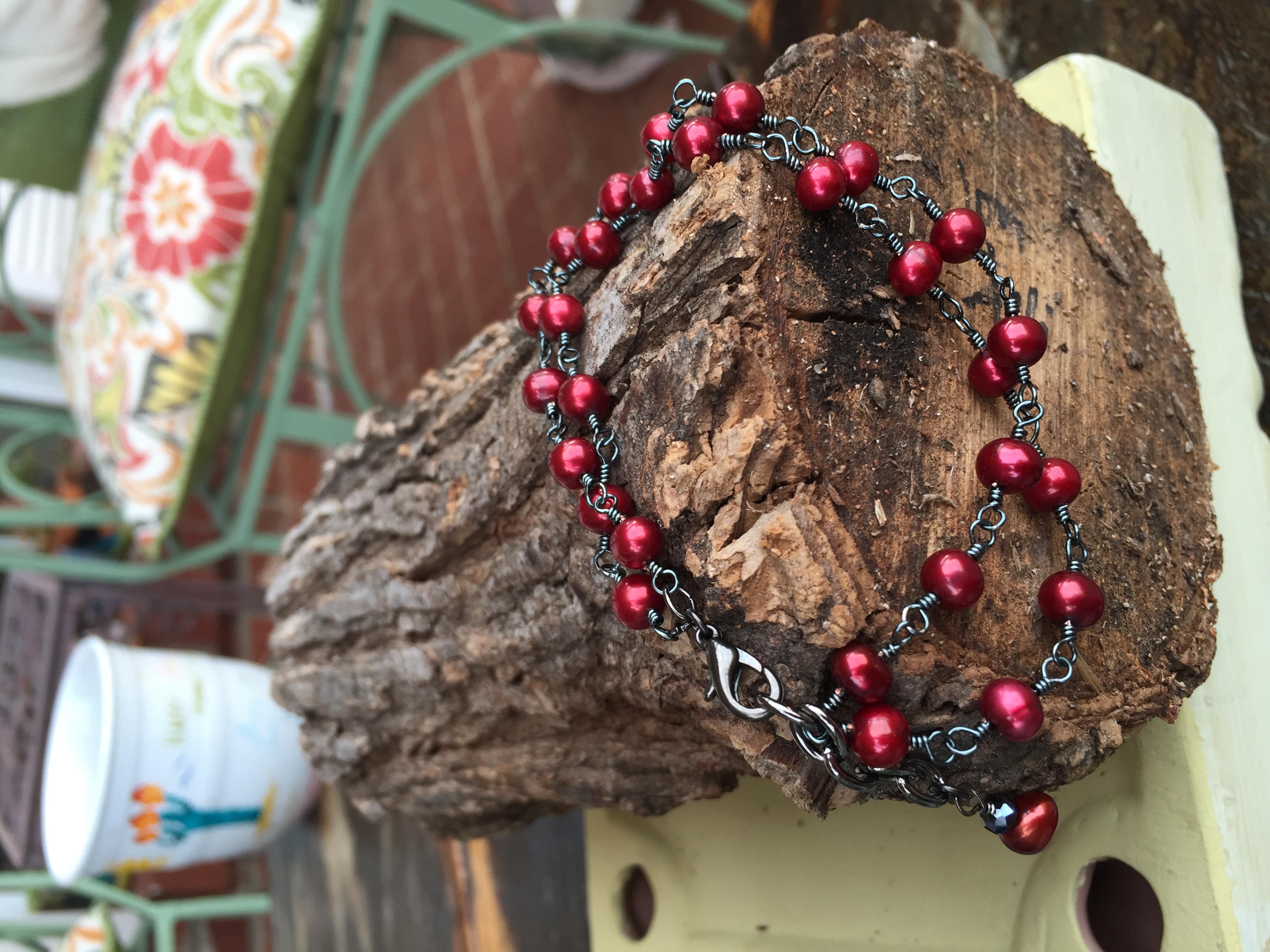 Cranberry Pearl bracelet