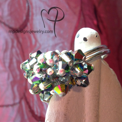 Swarovski Crystal SS Cluster Ring