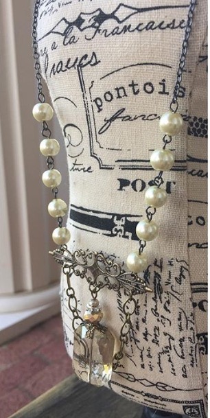 High Tea Pearl Crystal Necklace