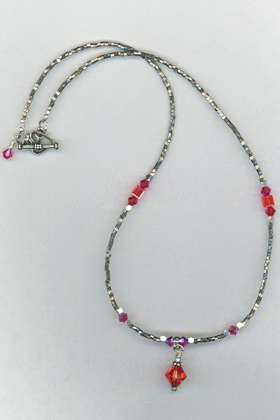 silver pad necklace