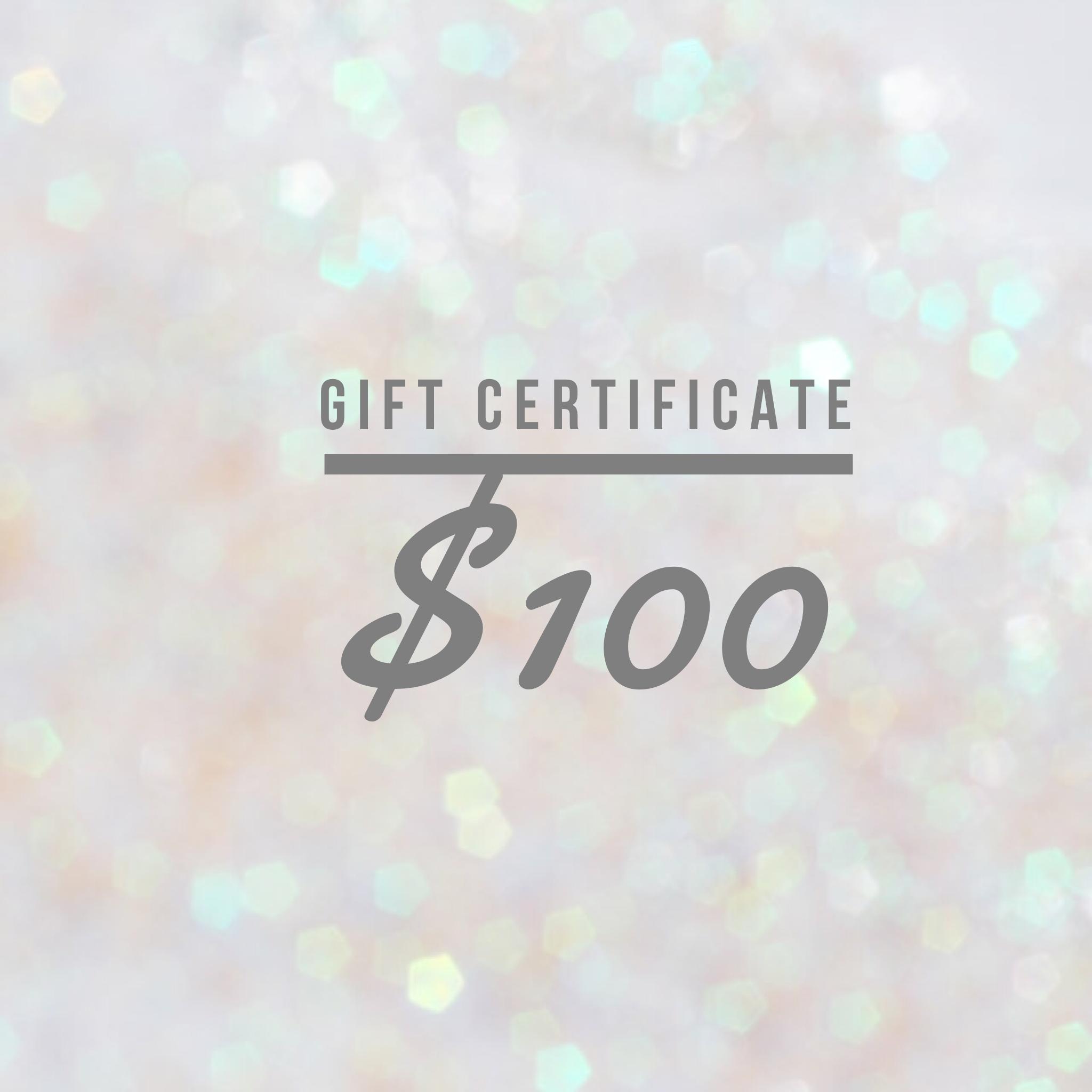 Gift Certificate $100