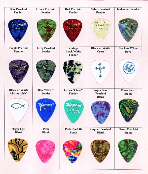 guitar pick sampler