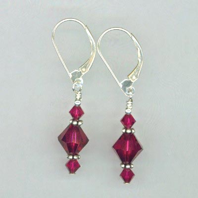 Ruby MPdesignsjewelry.com   Viewing slippers 1    Earrings, Slippers for rheumatoid  left arthritis  Red