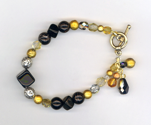 black gold holiday bracelet