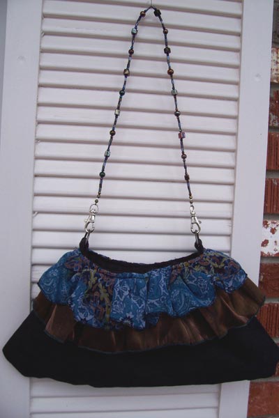 black blue purse