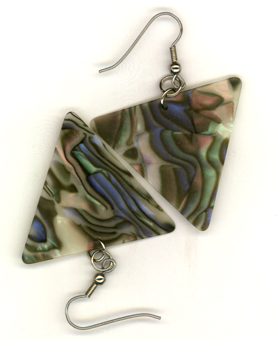 Retro Swirl Traingle Guitar Pick Earrings