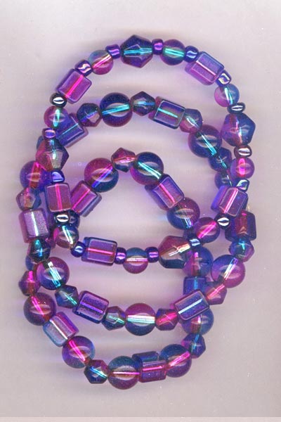 Little Girl Pink & Blue Stretchy Bracelets