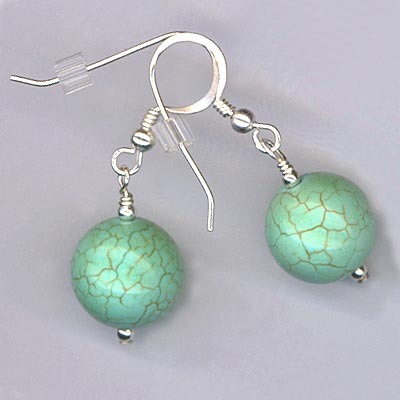 turqoiuse round earrings