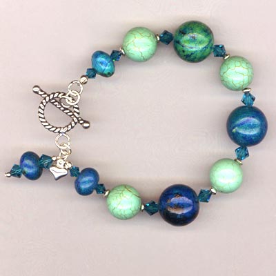 turquoise crysocolla crystal bracelet