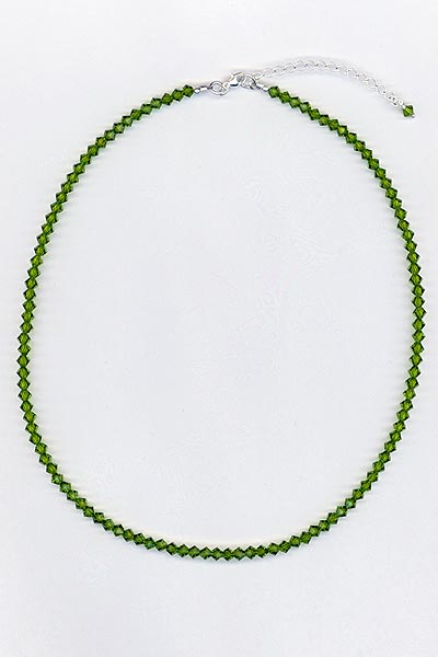 olivine crystal necklace