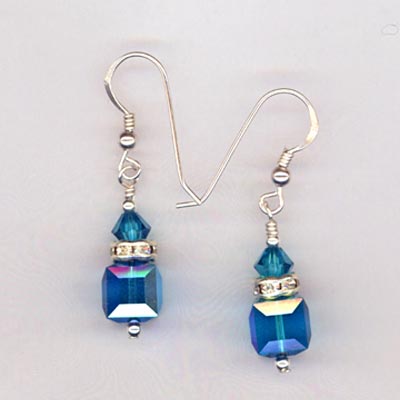 Blue Zircon elegant Crystal earring