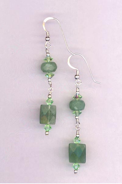 avertine chyrsolite earrings