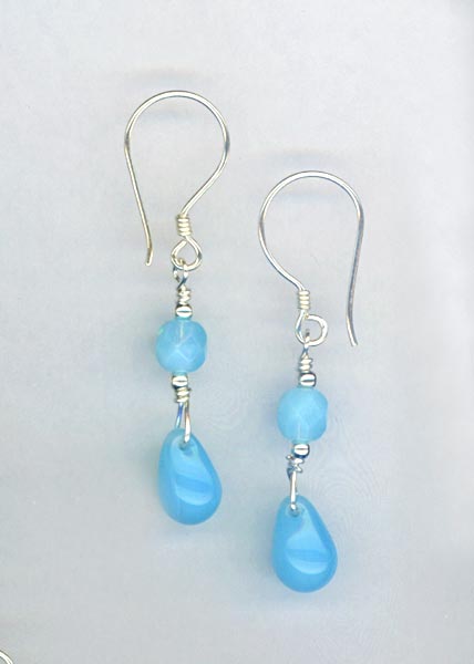 baby blue earrings