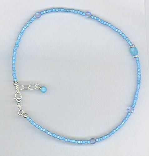 baby blue ankle bracelet