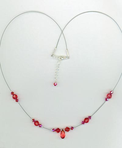 padpara crystal floating necklace