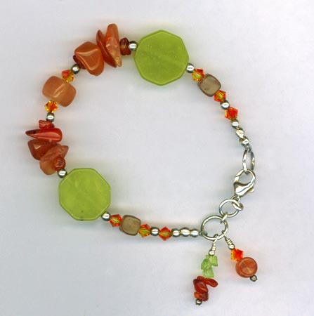 lime carnelian bracelet