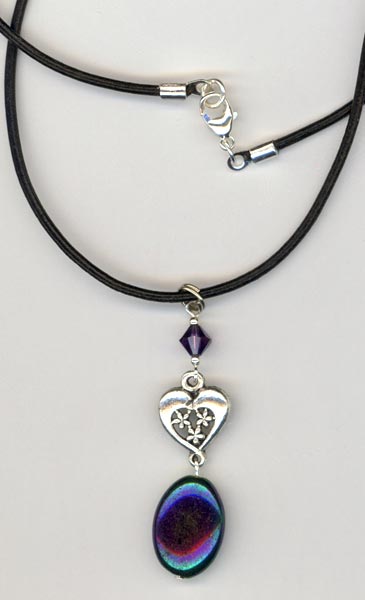 Deep Purple Heart ~ Necklace
