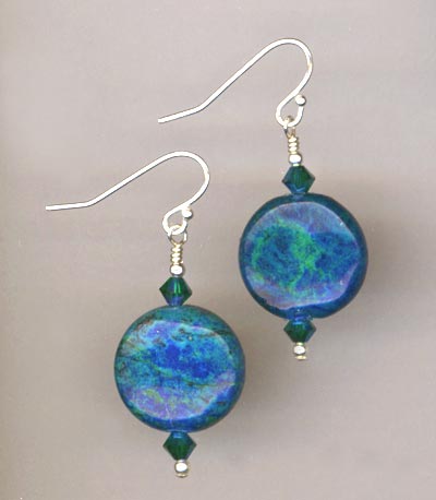 big bold blue earrings