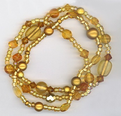 gold triple stretch bracelet