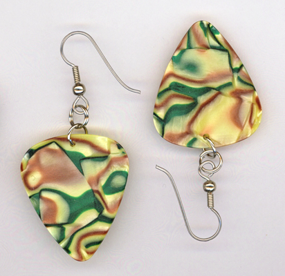 green brown swirl gp earrings