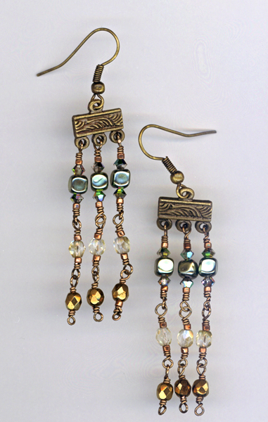 Vintage ChampagneChand earrings
