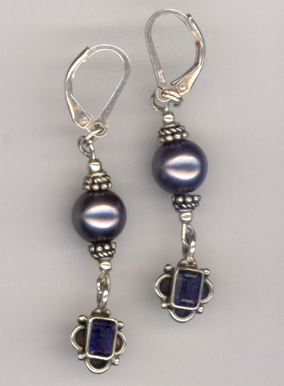 pearl amethyst earrings