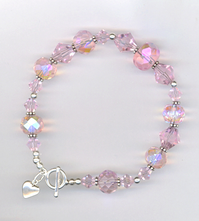 pink donut toggle bracelet