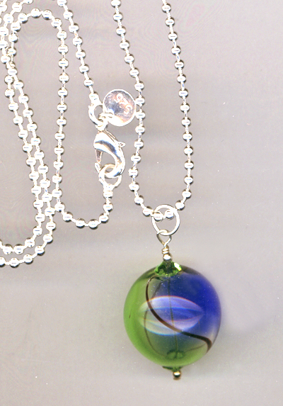 Meadow Sky Handblown Glass Pendant