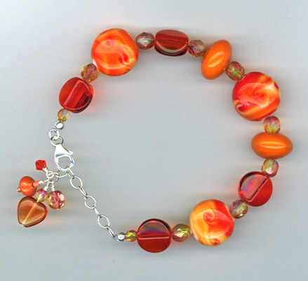 orange lamwork bracelet