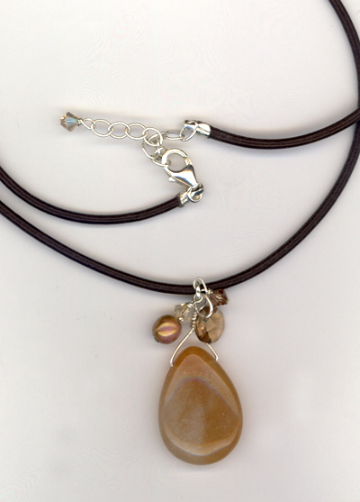 butterscotch aventurine pendant necklace