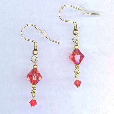 Swarovski Pad Crystal GF earring