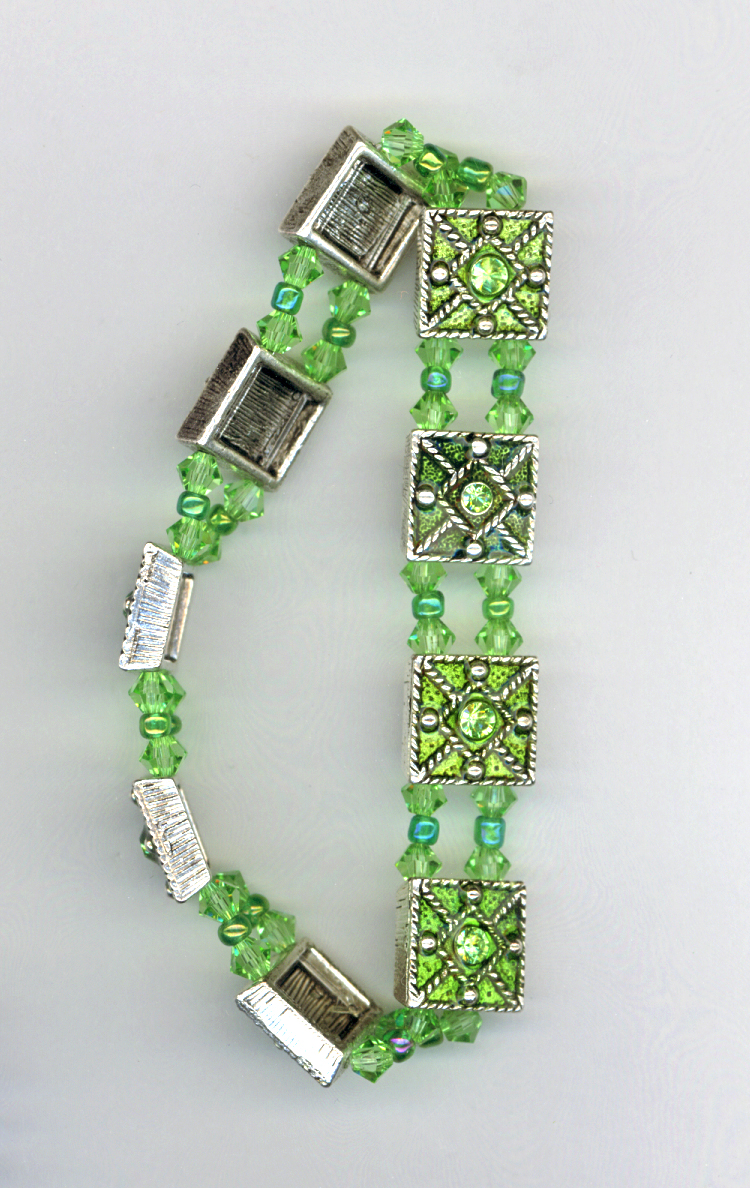 peridot stretch slider bracelet