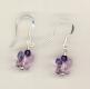 Purple Butterfly Swarovksi Crystal Earrings