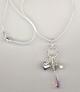 Hope Awareness Sterling Crystal Charm Necklace