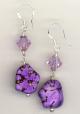 Puprle Nuggets Turquoise Earrings