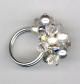 Shades of White Cha-cha-crystal ring