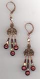 Chocolate Triple Delight ~ Chandelier Earrings