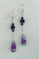 Purple Velvet CZ Crystal Earrings