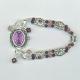 purple  geneva crystal watch