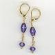 Puprle tanzanite gf earring