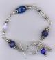 chalcedony crystal Lapis SS WW Bracelet