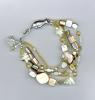 4 strand ss fish hook MOP bracelet