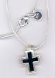 Sterling Black Cross Necklace
