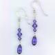 Purple Tazanite Swarovski Crystal Earrings2