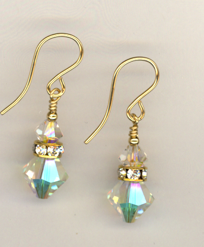 crystal GF bridal earrings
