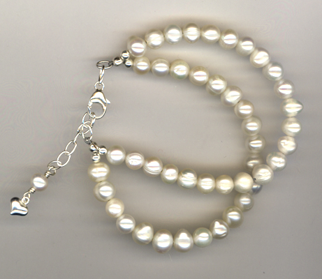 White Bridal Pearl 2-strand Bracelet