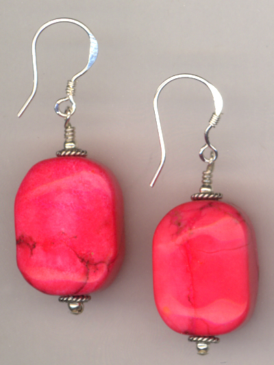 Candy Pink ~ Turquoise Earrings